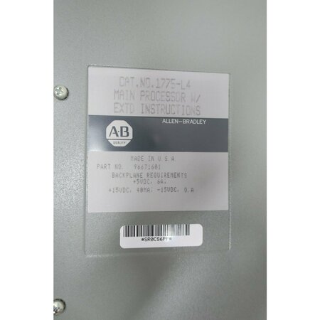 Allen Bradley MAIN PROCESSOR MODULE 1775-L4